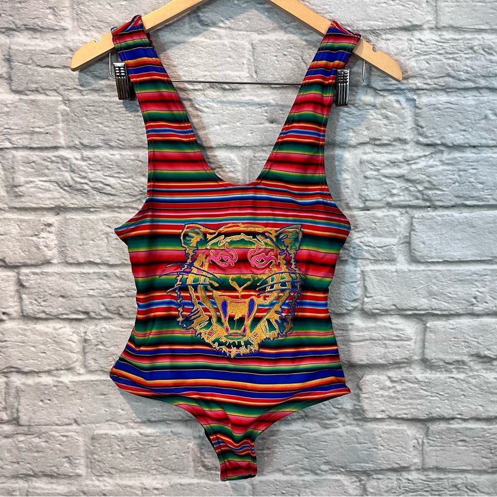 Beach Riot Swimsuit XS Delano Mufasa Tiger - Rare pattern style